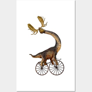 Brachiosaurus Brachiolope on Velocipede Posters and Art